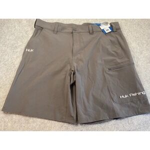 Huk Performance Gray Fishing Shorts Mens XXL **NWT